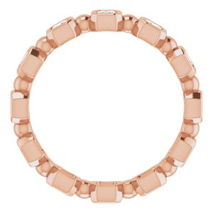 Bezel-Set Beaded Eternity Band