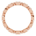 Bezel-Set Beaded Eternity Band