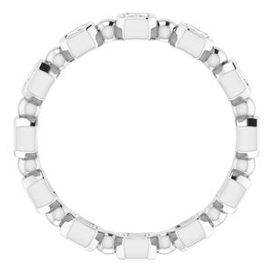 Bezel-Set Beaded Eternity Band