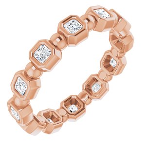 Bezel-Set Beaded Eternity Band