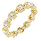 Bezel-Set Beaded Eternity Band