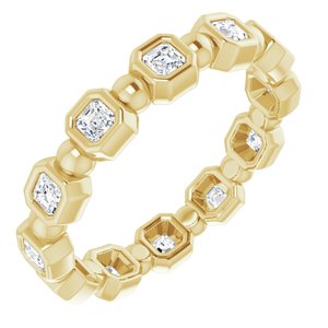 Bezel-Set Beaded Eternity Band