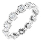 Bezel-Set Beaded Eternity Band