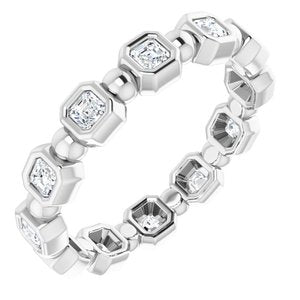 Bezel-Set Beaded Eternity Band