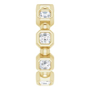 Bezel-Set Beaded Eternity Band