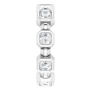 Bezel-Set Beaded Eternity Band