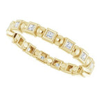 Bezel-Set Beaded Eternity Band