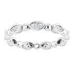 Bezel-Set Beaded Eternity Band