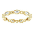 Bezel-Set Beaded Eternity Band