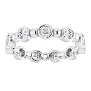 Bezel-Set Beaded Eternity Band