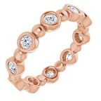 Bezel-Set Beaded Eternity Band