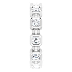 Bezel-Set Beaded Eternity Band