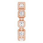 Bezel-Set Beaded Eternity Band