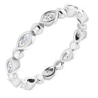 Bezel-Set Beaded Eternity Band