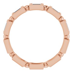 Bezel-Set Beaded Eternity Band