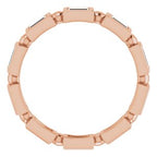 Bezel-Set Beaded Eternity Band