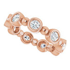 Bezel-Set Beaded Eternity Band