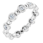 Bezel-Set Beaded Eternity Band