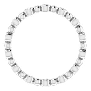 Bezel-Set Beaded Eternity Band