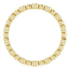 Bezel-Set Beaded Eternity Band