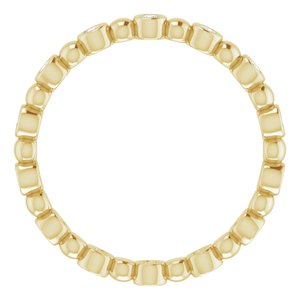 Bezel-Set Beaded Eternity Band