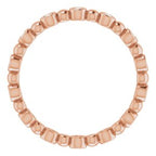 Bezel-Set Beaded Eternity Band
