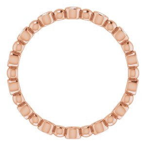 Bezel-Set Beaded Eternity Band