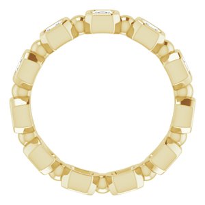 Bezel-Set Beaded Eternity Band
