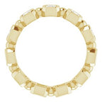 Bezel-Set Beaded Eternity Band