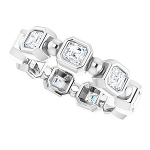 Bezel-Set Beaded Eternity Band