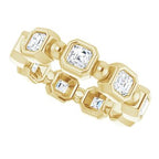 Bezel-Set Beaded Eternity Band
