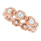 Bezel-Set Beaded Eternity Band