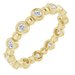 Bezel-Set Beaded Eternity Band