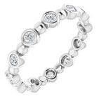 Bezel-Set Beaded Eternity Band