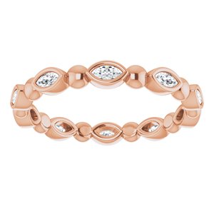 Bezel-Set Beaded Eternity Band