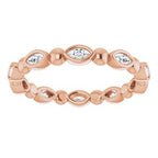 Bezel-Set Beaded Eternity Band