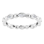 Bezel-Set Beaded Eternity Band