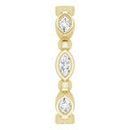 Bezel-Set Beaded Eternity Band