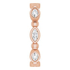 Bezel-Set Beaded Eternity Band