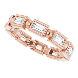 Bezel-Set Beaded Eternity Band
