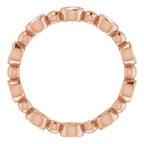 Bezel-Set Beaded Eternity Band