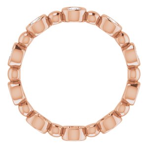 Bezel-Set Beaded Eternity Band