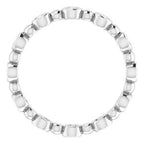 Bezel-Set Beaded Eternity Band