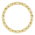 Bezel-Set Beaded Eternity Band