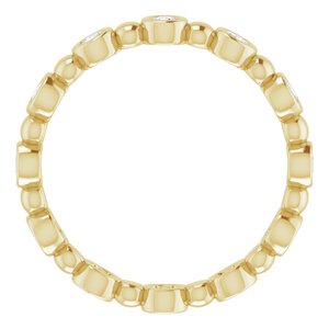 Bezel-Set Beaded Eternity Band