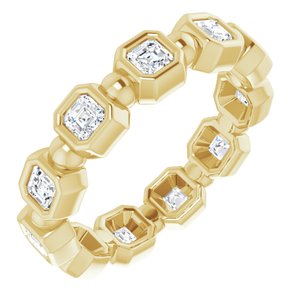 Bezel-Set Beaded Eternity Band