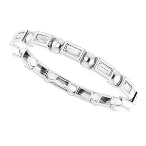 Bezel-Set Beaded Eternity Band