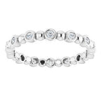 Bezel-Set Beaded Eternity Band