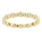 Bezel-Set Beaded Eternity Band