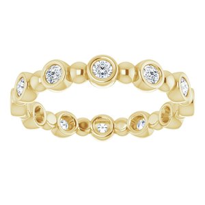 Bezel-Set Beaded Eternity Band